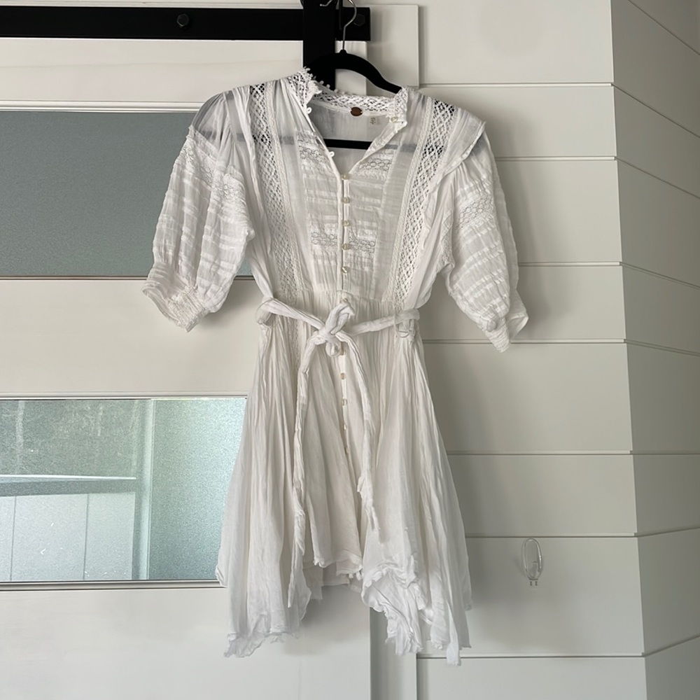 Free People white mini dress